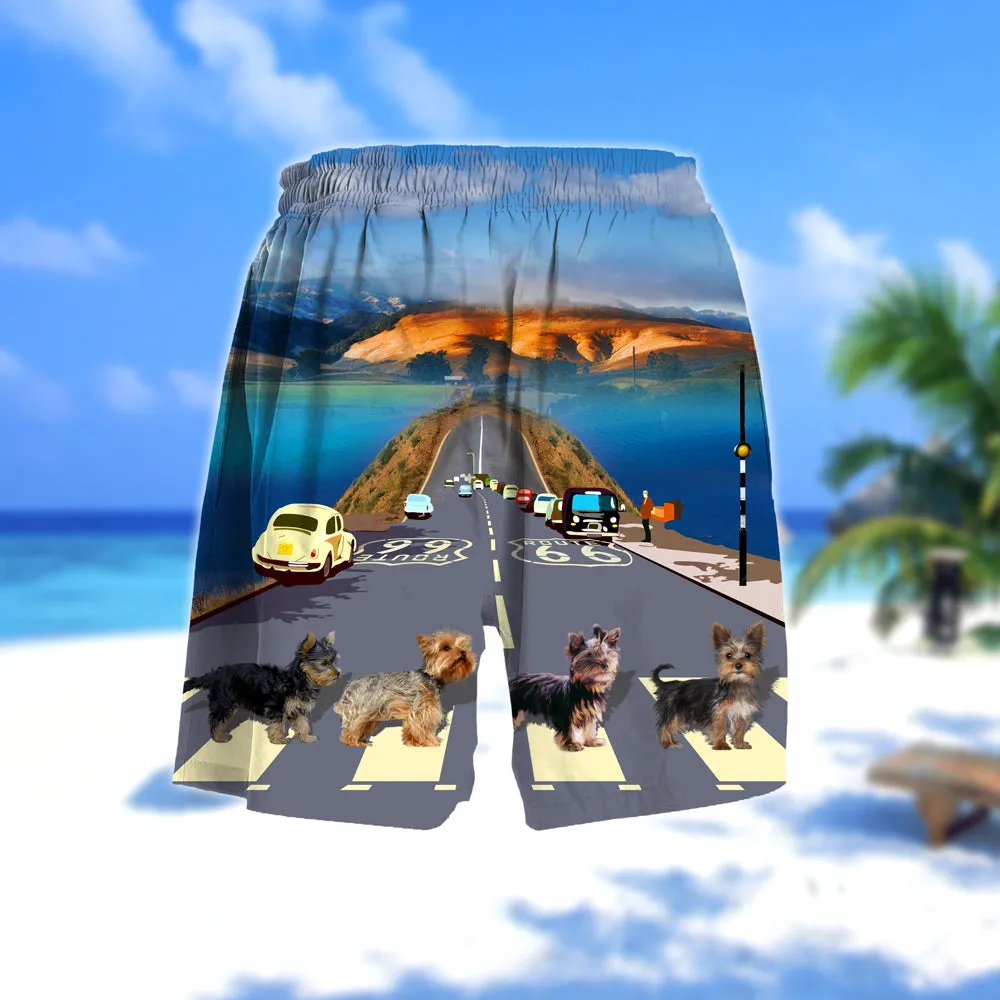 Yorkshire Cross the road- Men Hawaii Beach Shorts