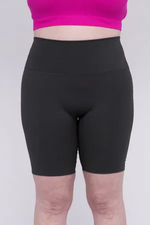 ZENANA Plus Athletic High Rise Biker Shorts